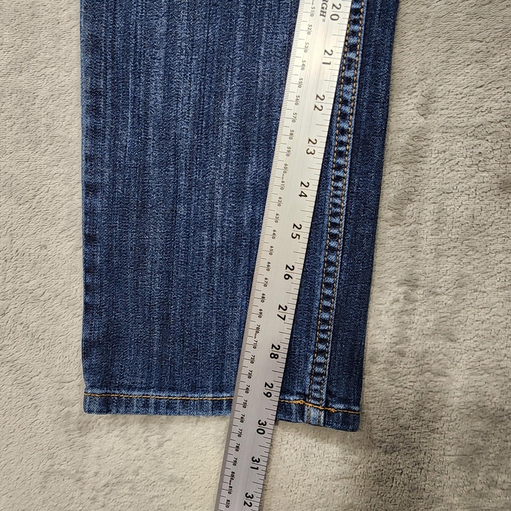 Liz Claiborne Jeans Womens 12 Blue Mid Rise Classic Fit Straight Stretch Denim - Picture 10 of 12